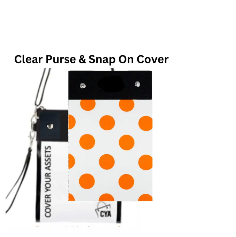 Orange Dots - Tall - Purse & Cover sold by CYA - Cover Your Assets