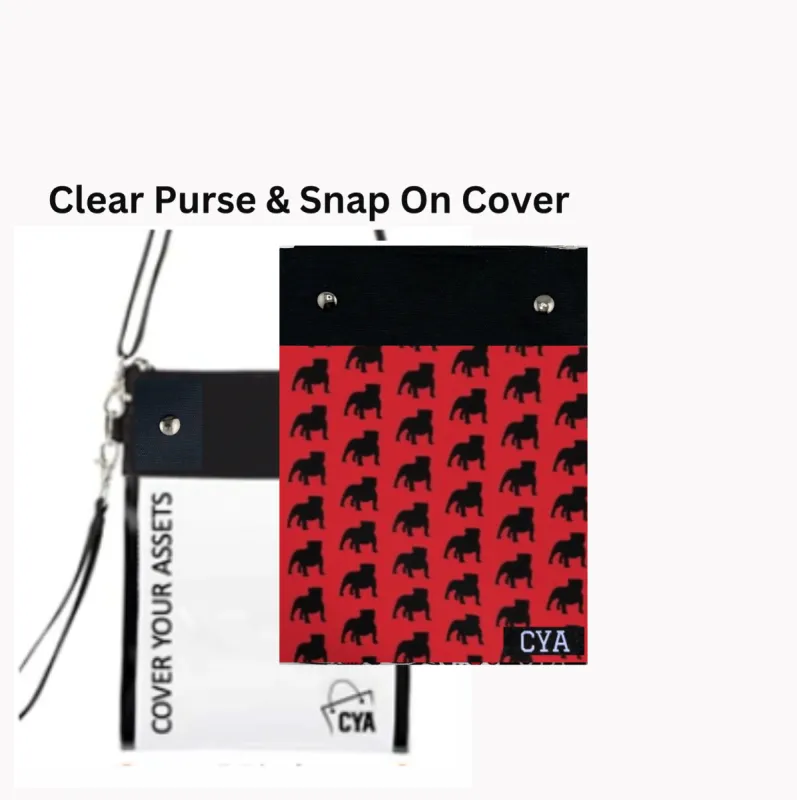 Red Bulldogs - Tall - Purse & Cover sold by CYA - Cover Your Assets