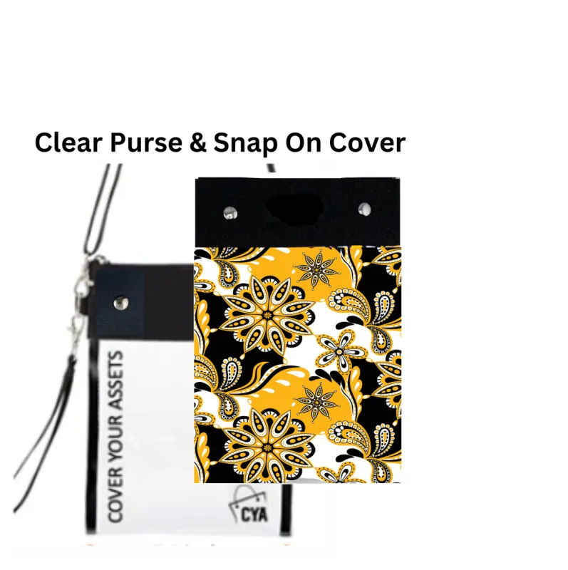 Gold & Black Medley - Tall - Purse & Cover sold by CYA - Cover Your Assets