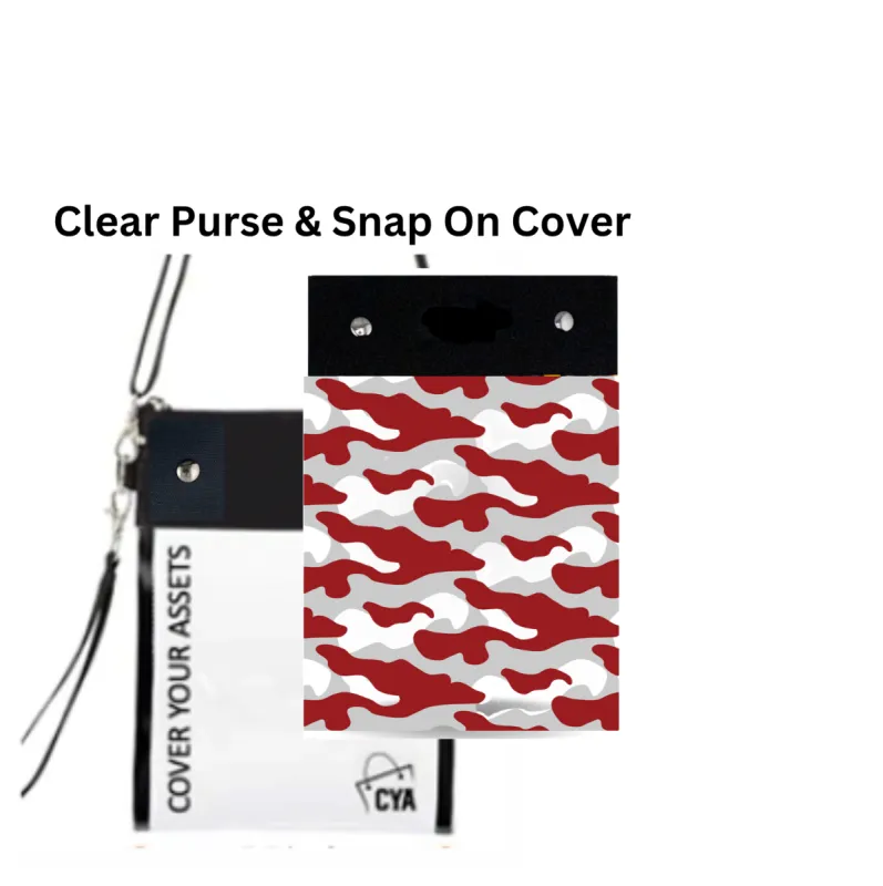 Crimson & Gray Camo - Tall - Purse & Cover sold by CYA - Cover Your Assets