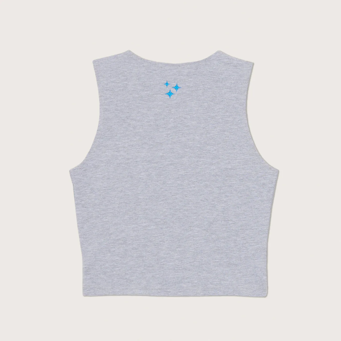 Lazo Fitted Crop Tank with Embroidery - Gray sold by Lazo product image thumbnail 2