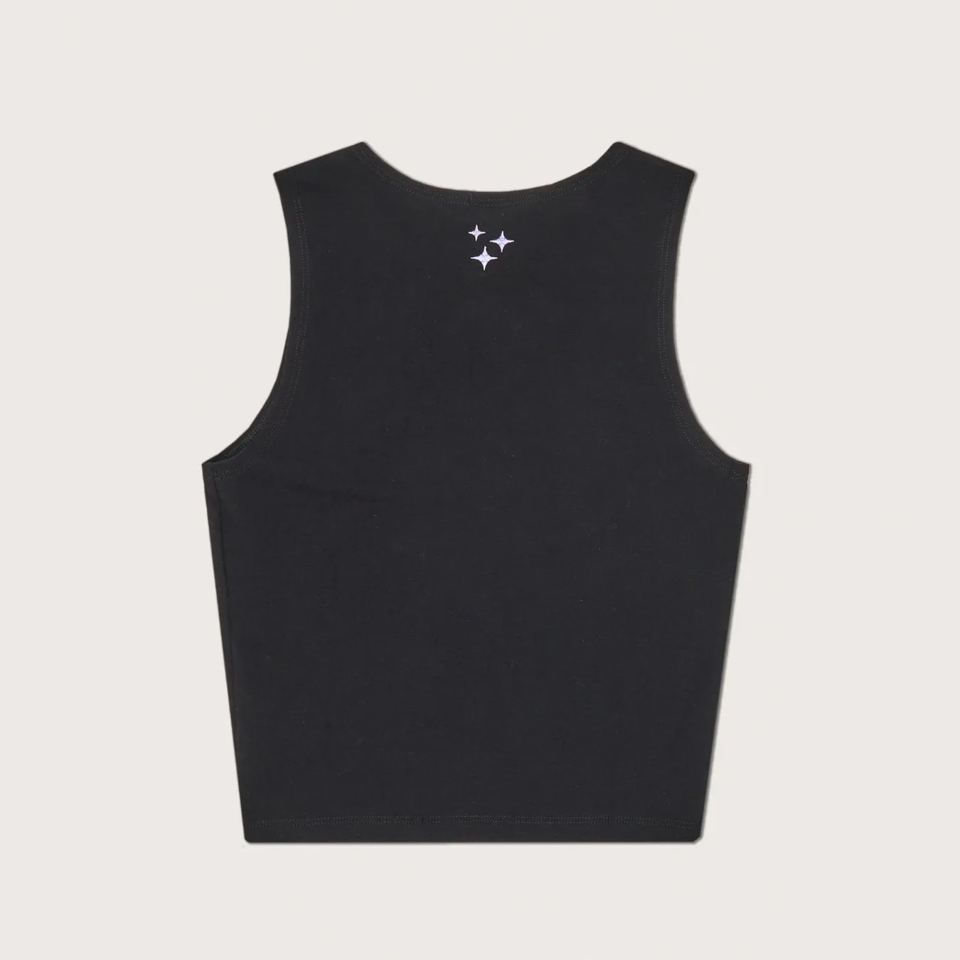 Lazo Fitted Crop Tank with Embroidery - Black sold by Lazo product image thumbnail 2