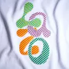 Lazo Crop Tee with Variegated Puff Print - White sold by Lazo