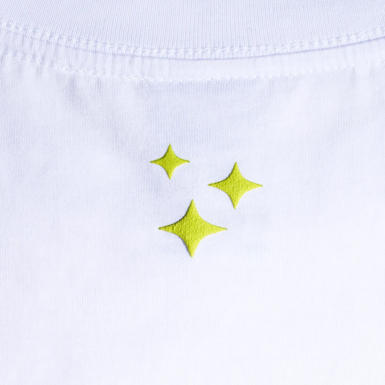 Lazo Crop Tee with Variegated Puff Print - White sold by Lazo product image thumbnail 4