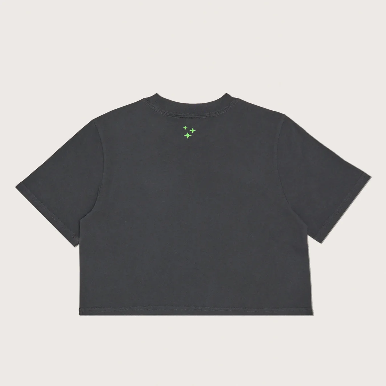 Lazo Crop Tee with Classic Logo - Faded Black sold by Lazo product image thumbnail 2