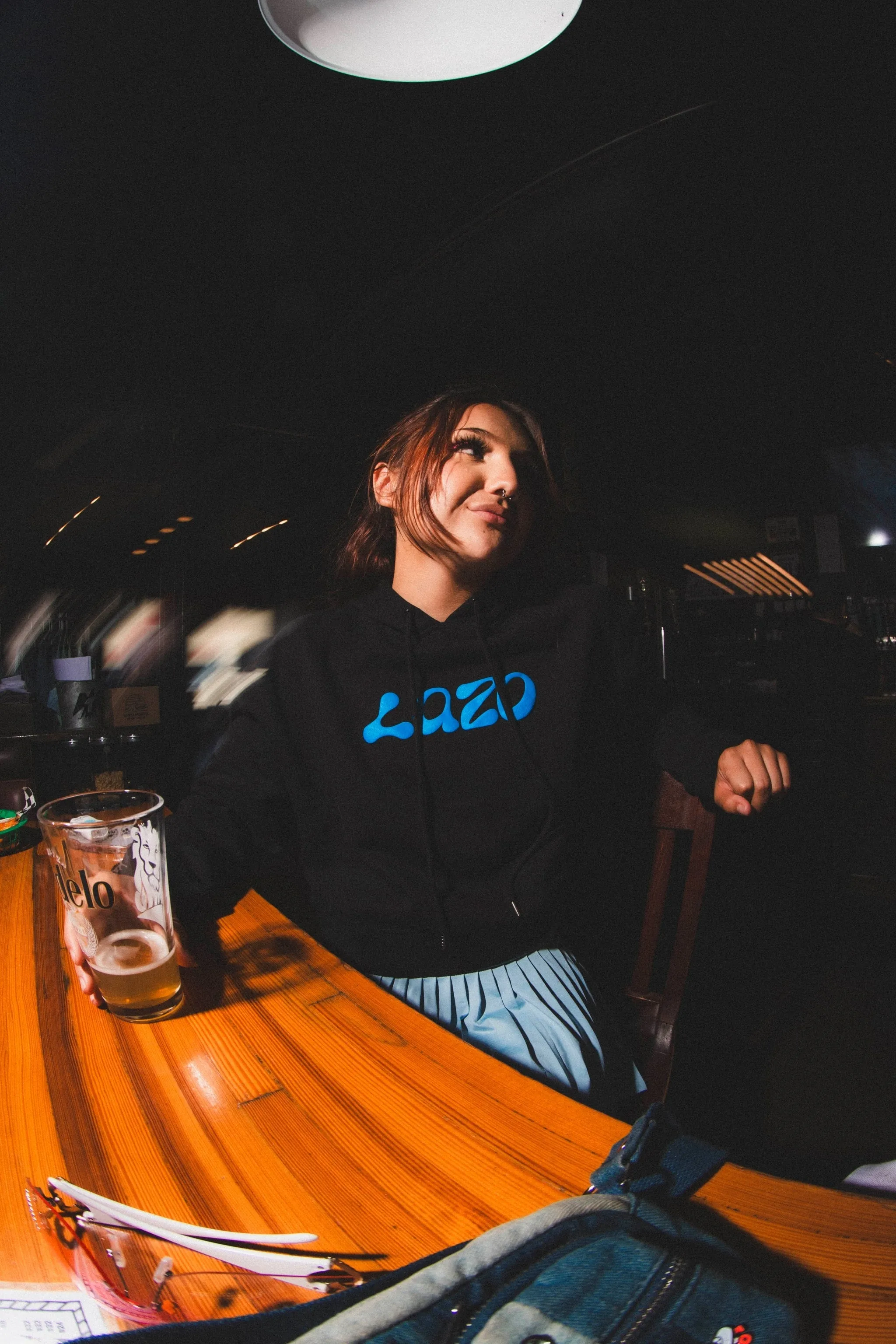 Lazo Crop Hoodie with Puff Print - Black sold by Lazo product image thumbnail 5