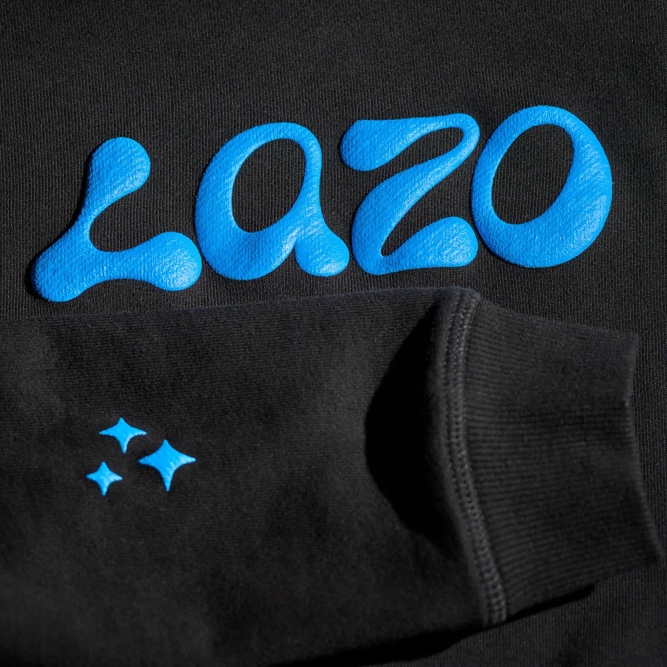 Lazo Crop Hoodie with Puff Print - Black sold by Lazo product image thumbnail 3