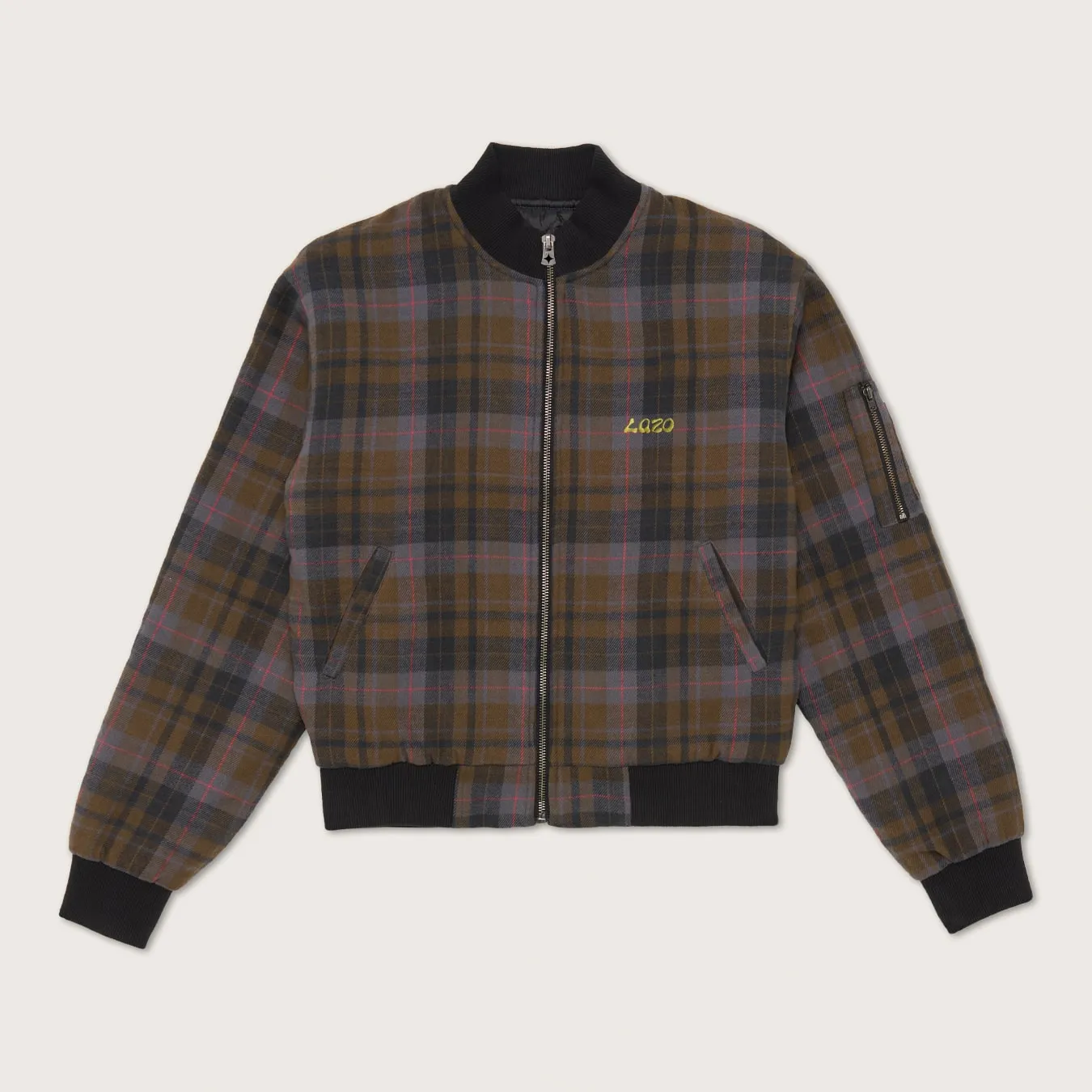 Lazo Plaid Bomber Jacket sold by Lazo