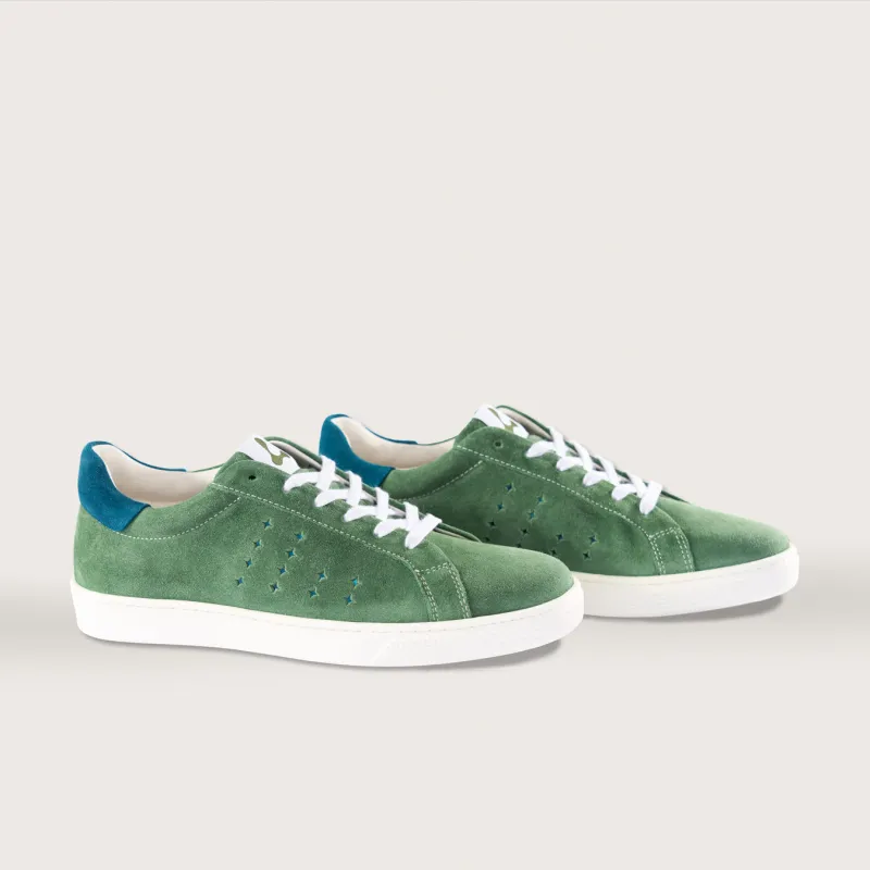 Halo Sneaker Tongue Graphic Emerald Green/Labradorite Blue sold by Lazo