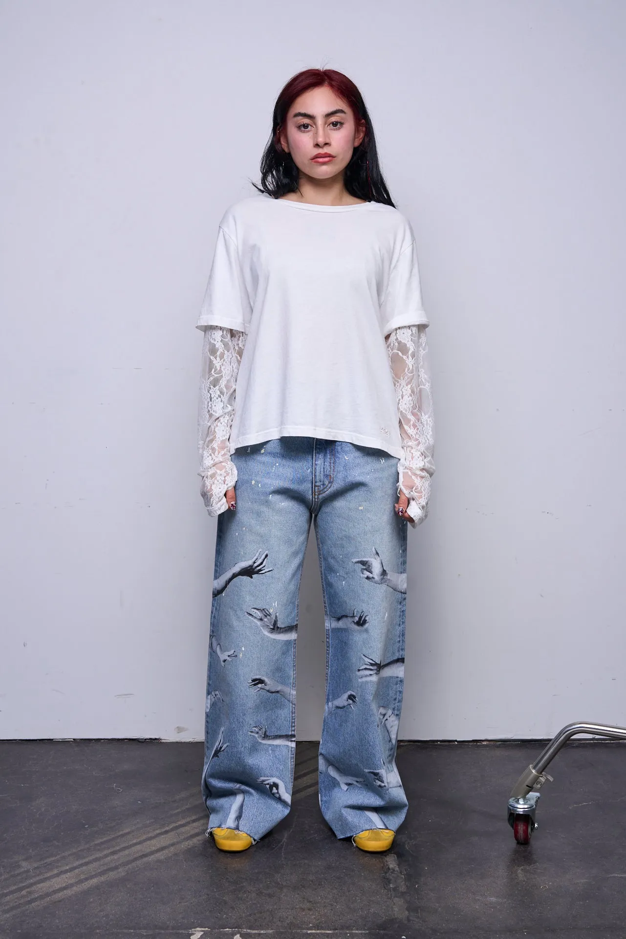 Wide Leg Jeans with Screenprint sold by Lazo product image thumbnail 3
