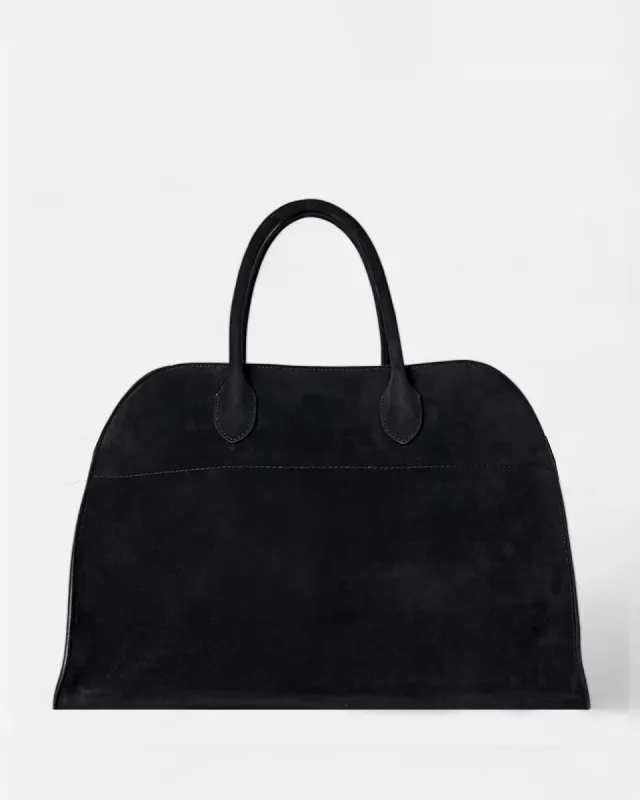 SOFT MADAME 37 MAXI Black Suede Leather sold by MADBAG