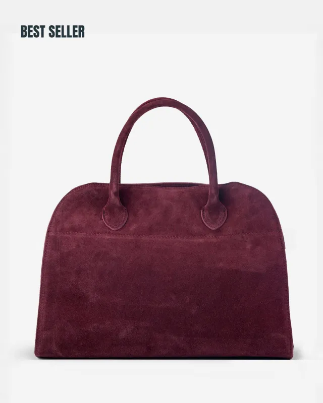 SOFT MADAME 37 MAXI Bordeaux Suede Leather sold by MADBAG