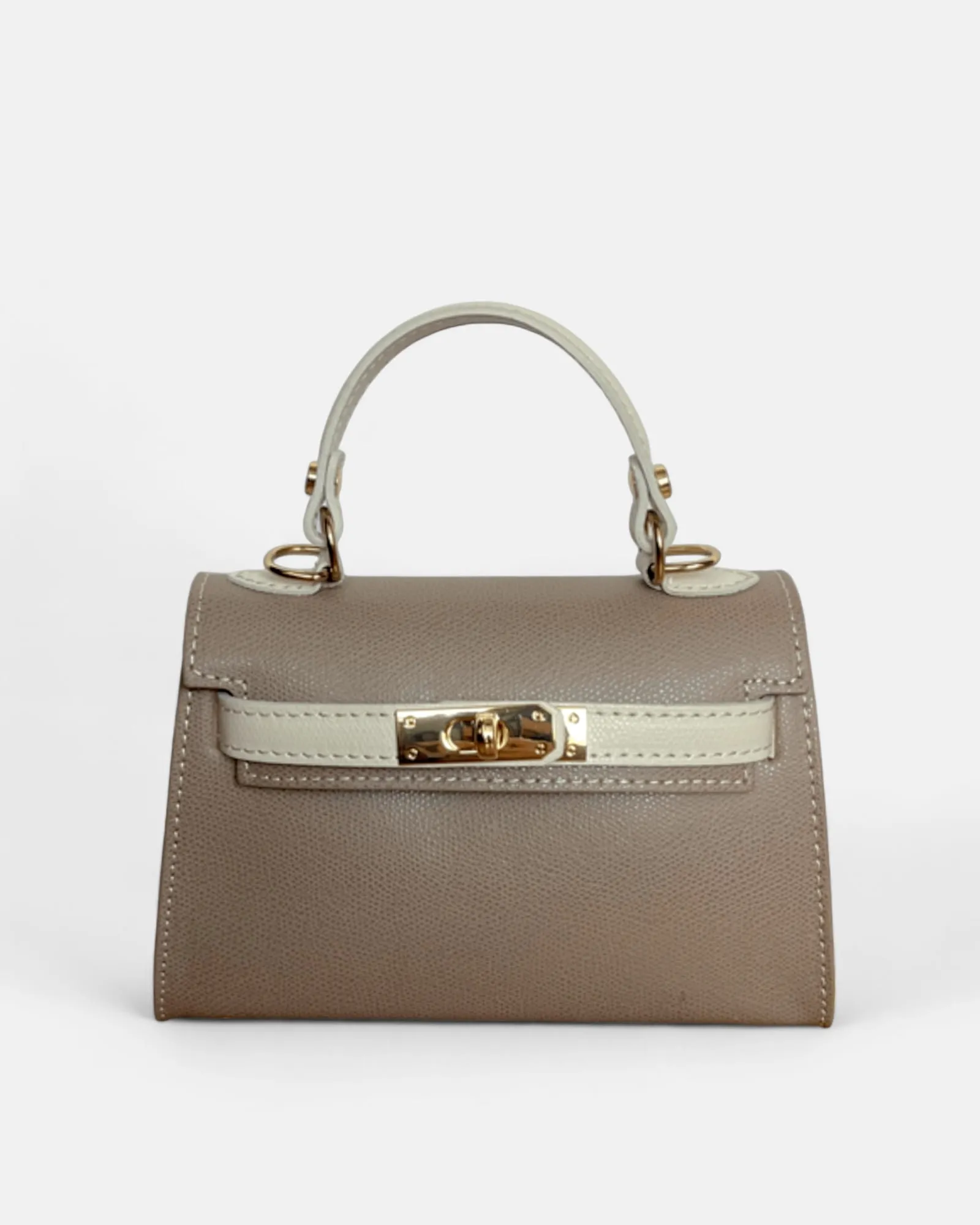 BUBBLE PARIS 20 Taupe/Cream Leather sold by MADBAG