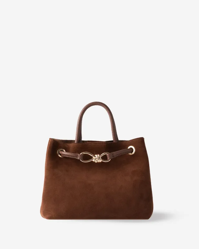 FLAT KNOT Brown Suede Leather sold by MADBAG