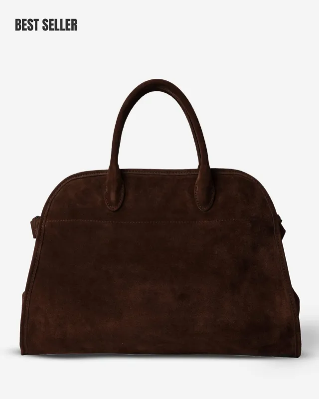 MADAME 43 EXTRA MAXI Dark Moka Suede Leather sold by MADBAG