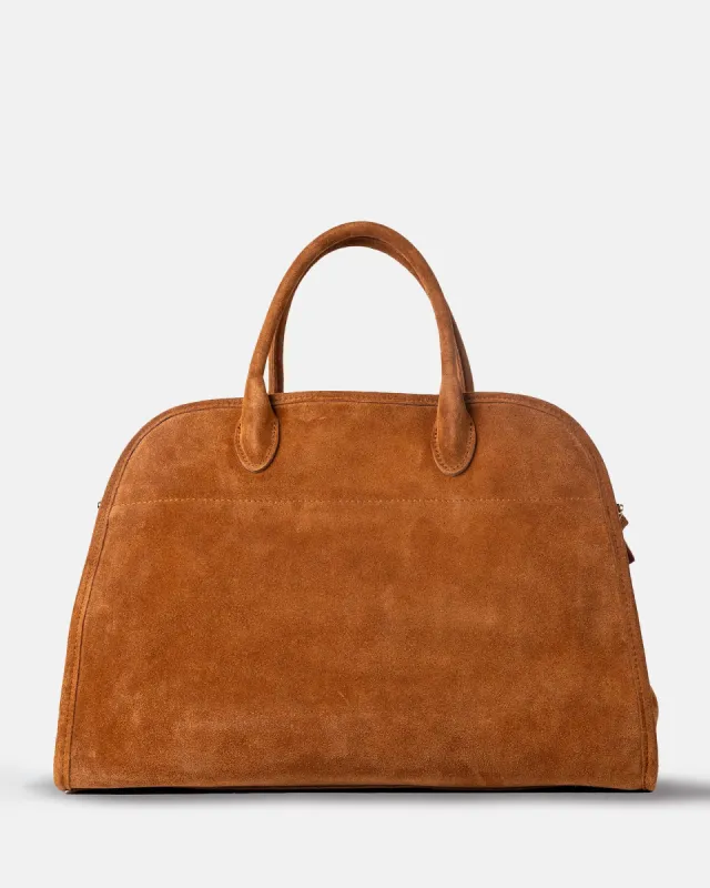 MADAME 43 EXTRA MAXI Suede Leather Camel sold by MADBAG