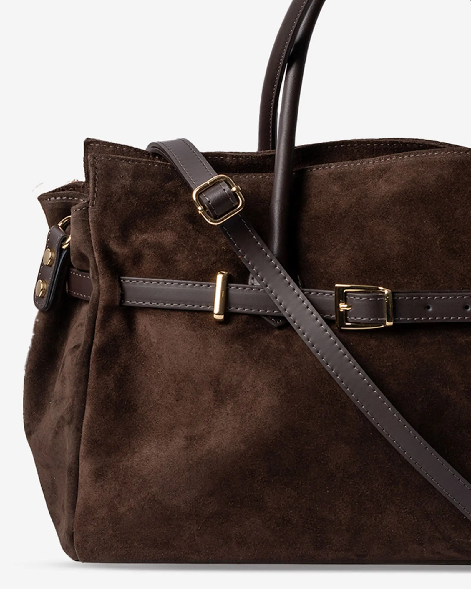 BELLUCCI LEATHER SUEDE DARK MOKA sold by MADBAG product image thumbnail 4