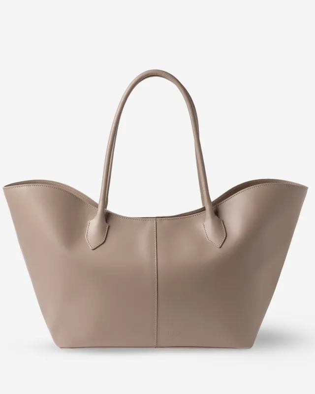 LOREN in Leather Calfskin Misty Beige sold by MADBAG