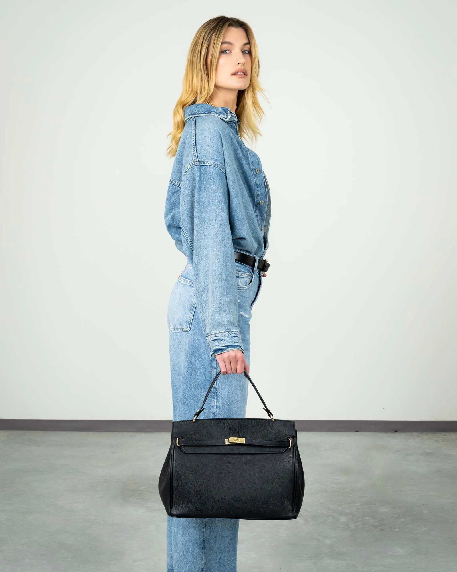 ROYALE in Leather Jet Black sold by MADBAG product image thumbnail 3