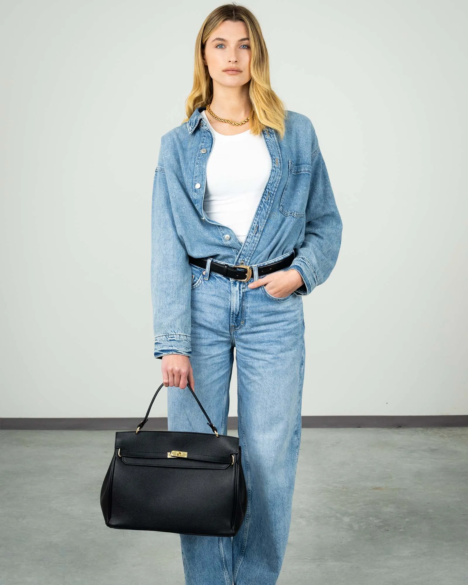 ROYALE in Leather Jet Black sold by MADBAG product image thumbnail 4