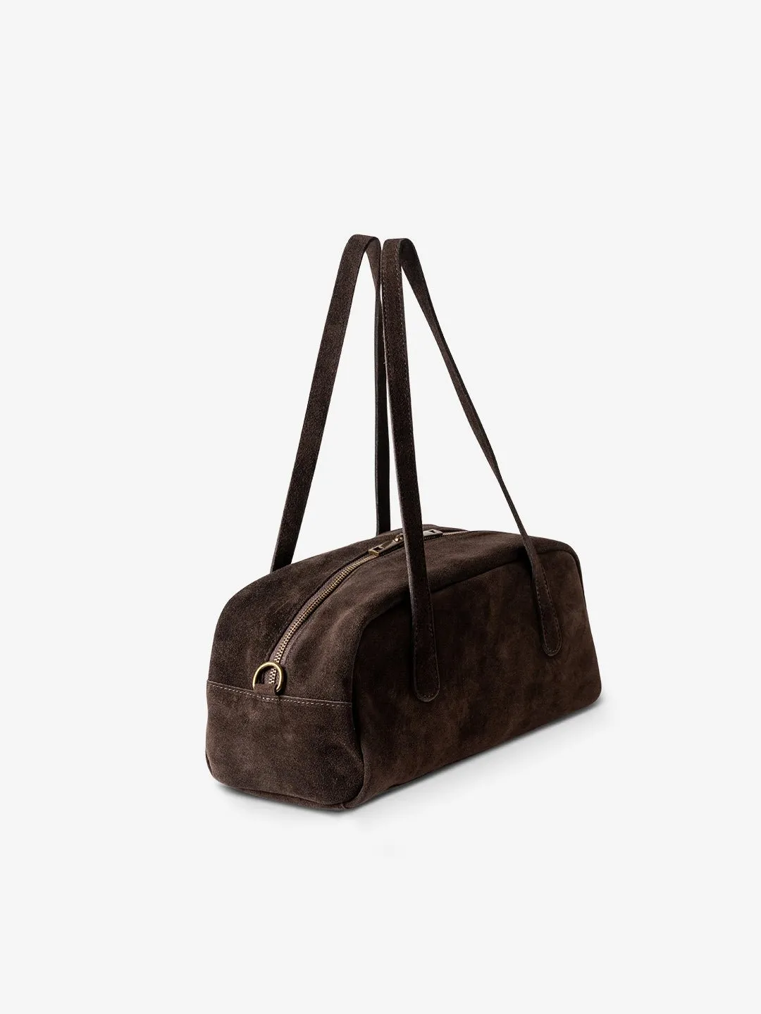 BAGUETTE BELLUCCI SHOULDER in Suede Chocolate sold by MADBAG product image thumbnail 2