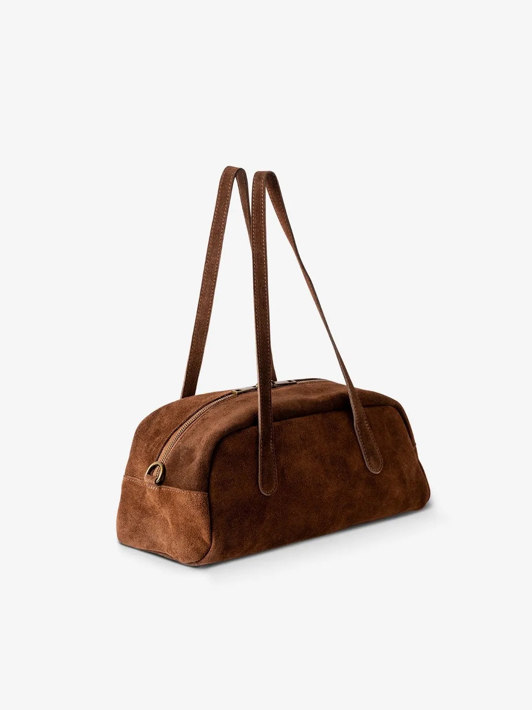 BAGUETTE BELLUCCI SHOULDER in Suede Brown sold by MADBAG product image thumbnail 2