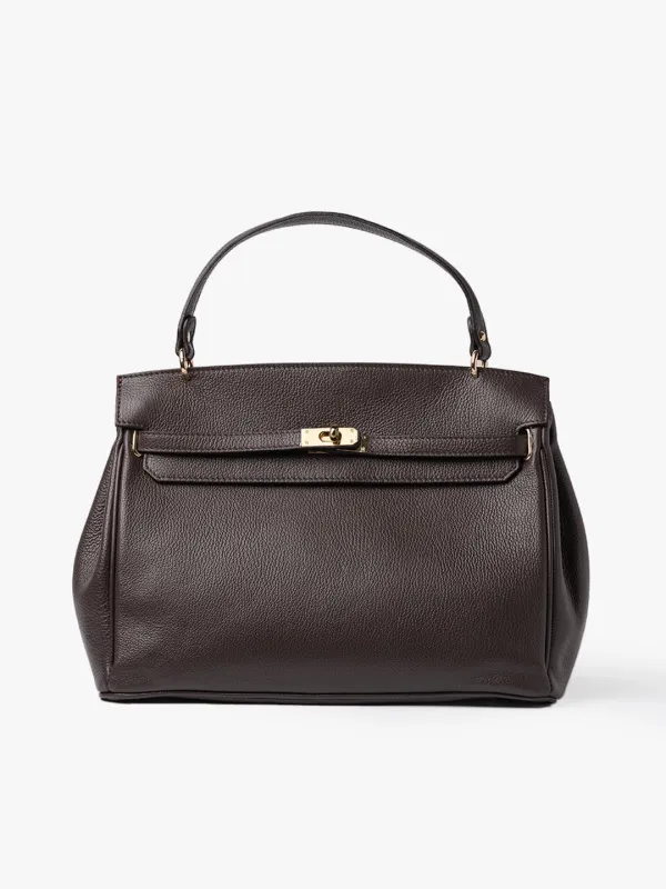 ROYALE in Leather Chocolate sold by MADBAG