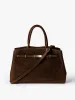 TOTE DIVA in suede Chocolate sold by MADBAG
