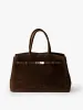 TOTE DIVA in suede Chocolate sold by MADBAG