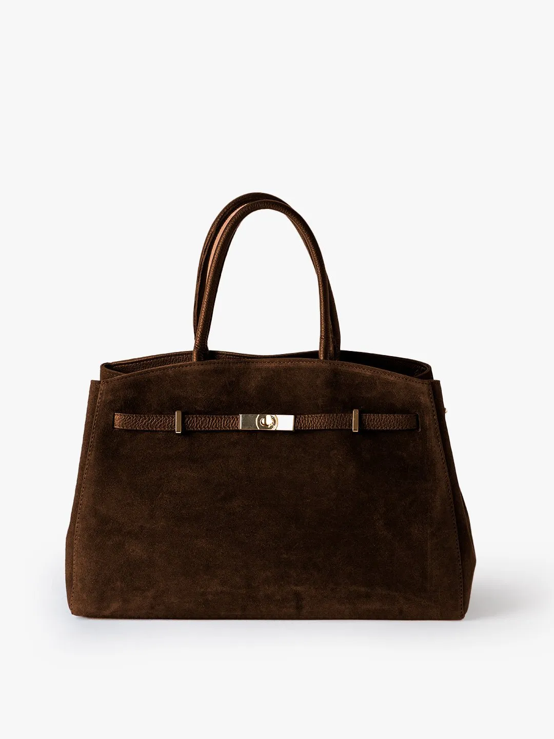 TOTE DIVA in suede Chocolate sold by MADBAG