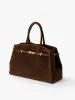 TOTE DIVA in suede Chocolate sold by MADBAG