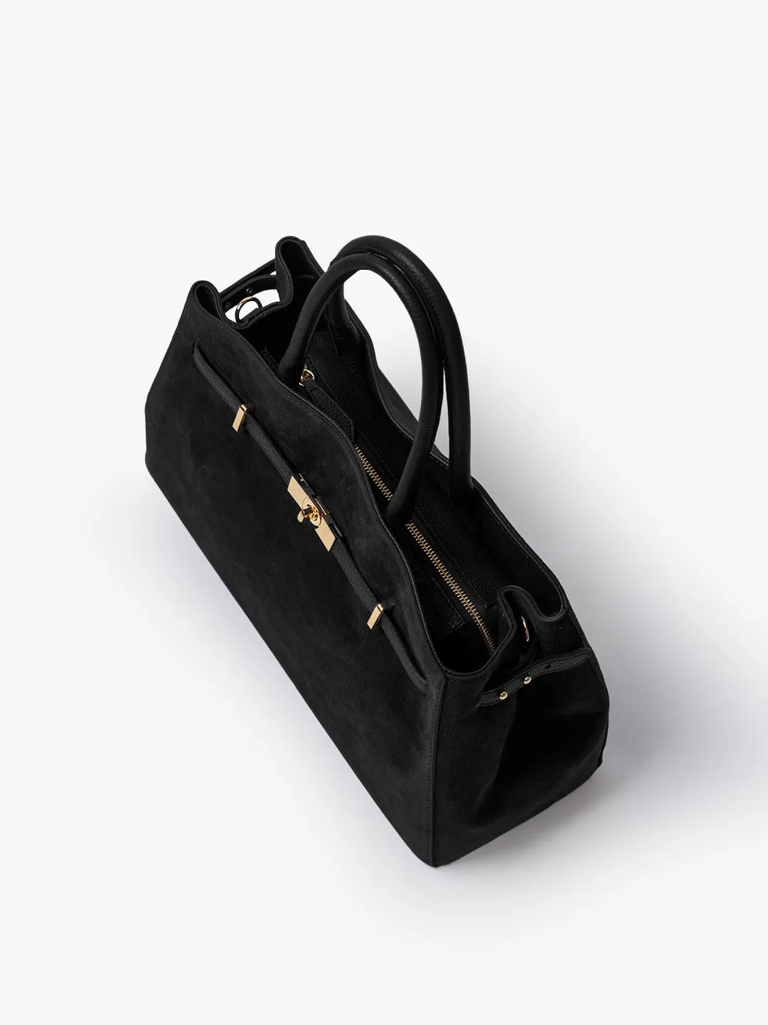 TOTE DIVA in suede Jet Black sold by MADBAG product image thumbnail 5