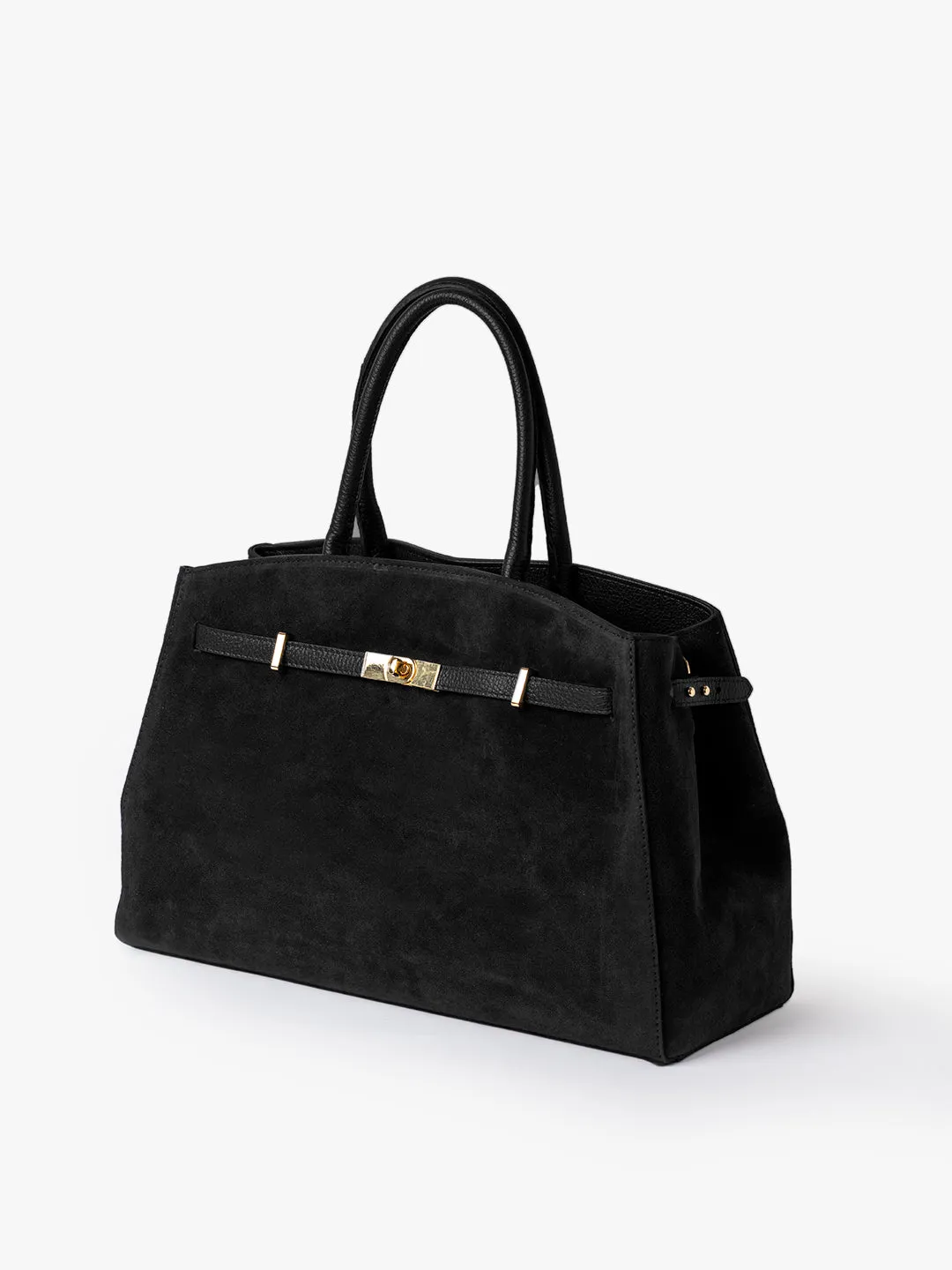 TOTE DIVA in suede Jet Black sold by MADBAG product image thumbnail 2