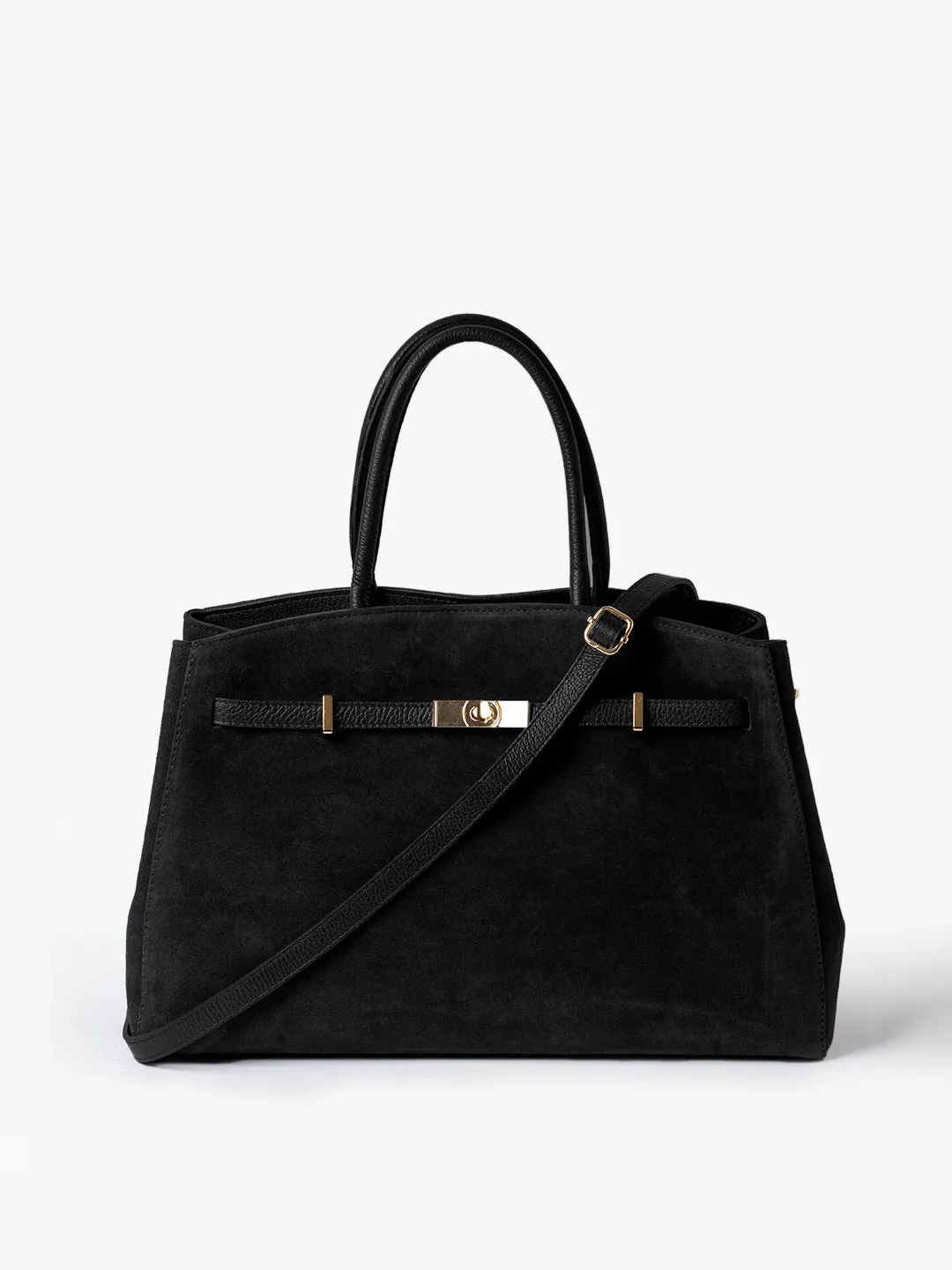 TOTE DIVA in suede Jet Black sold by MADBAG product image thumbnail 4