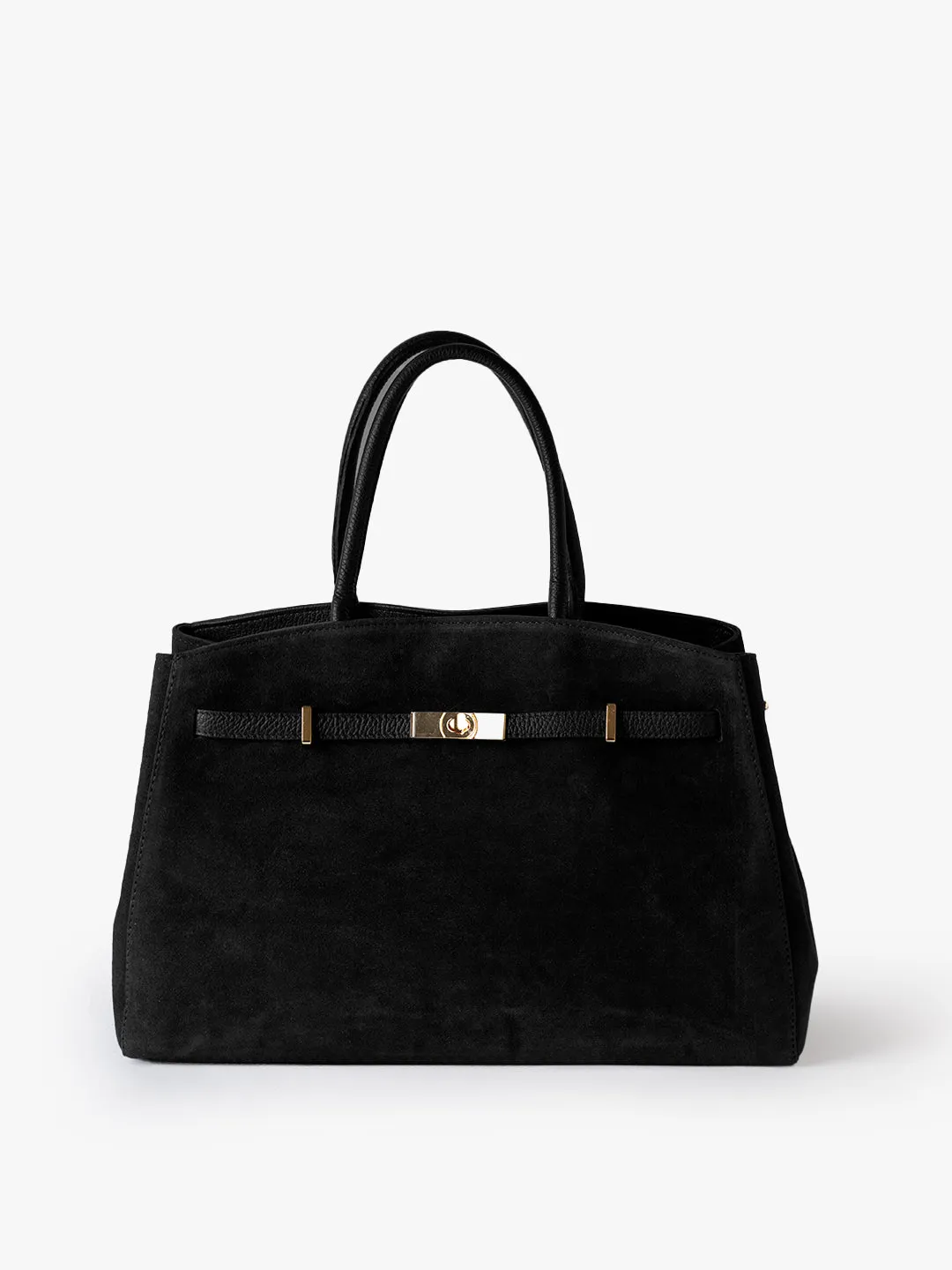 TOTE DIVA in suede Jet Black sold by MADBAG