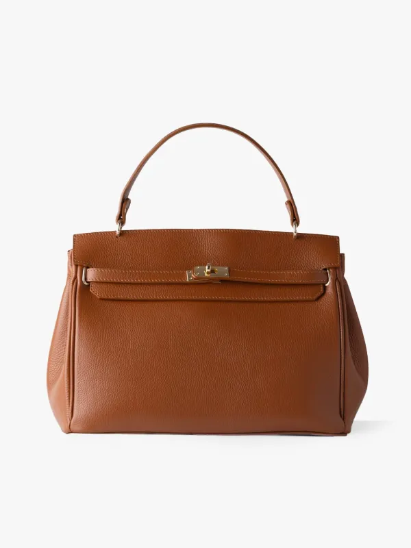 ROYALE in Leather Cognac sold by MADBAG