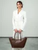 LOREN in Leather Saffiano Cognac sold by MADBAG
