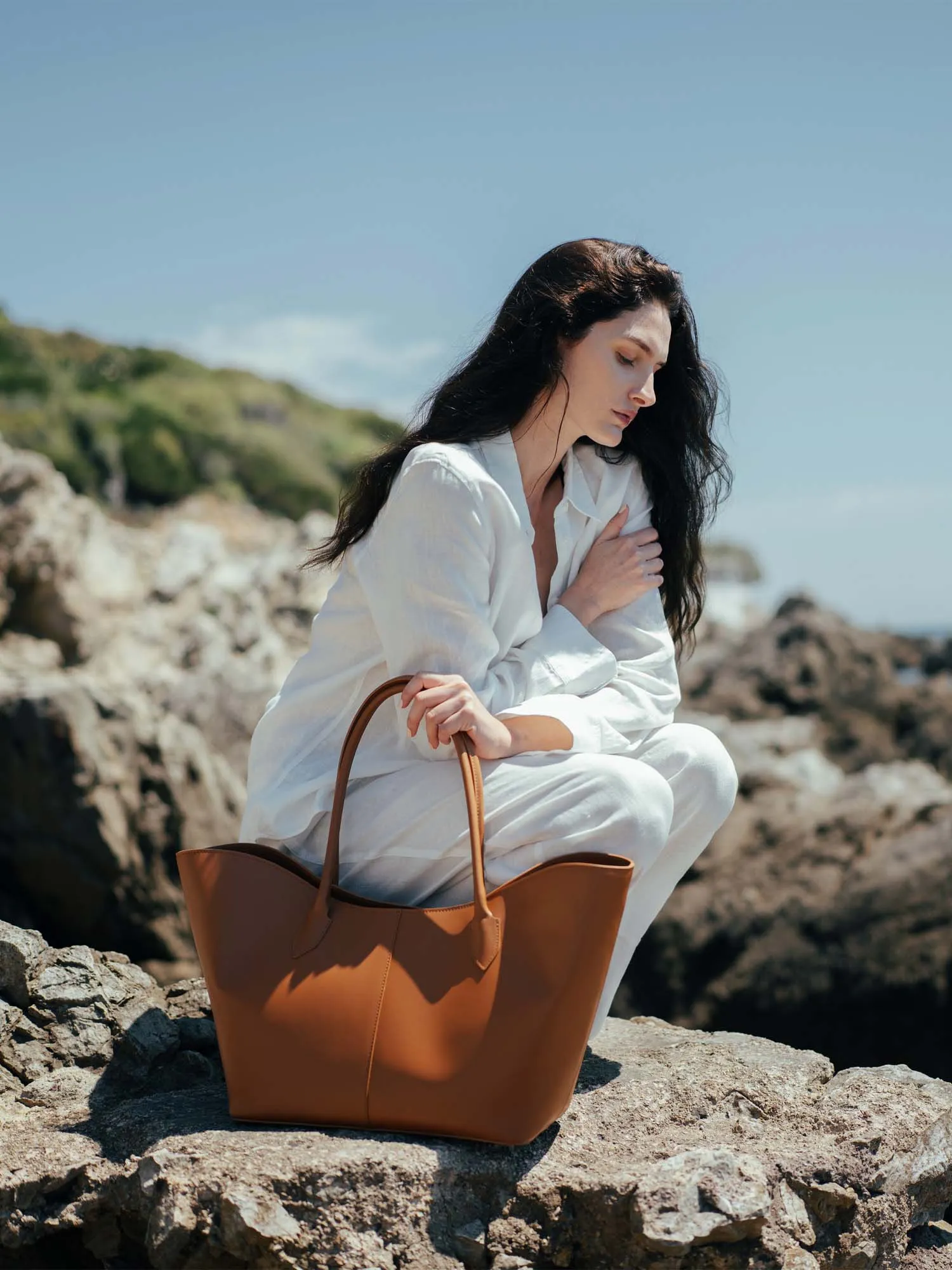 LOREN in Leather Calfskin Camel sold by MADBAG product image thumbnail 2