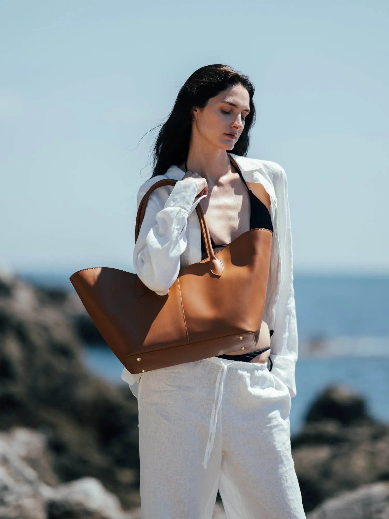 LOREN in Leather Calfskin Camel sold by MADBAG product image thumbnail 3