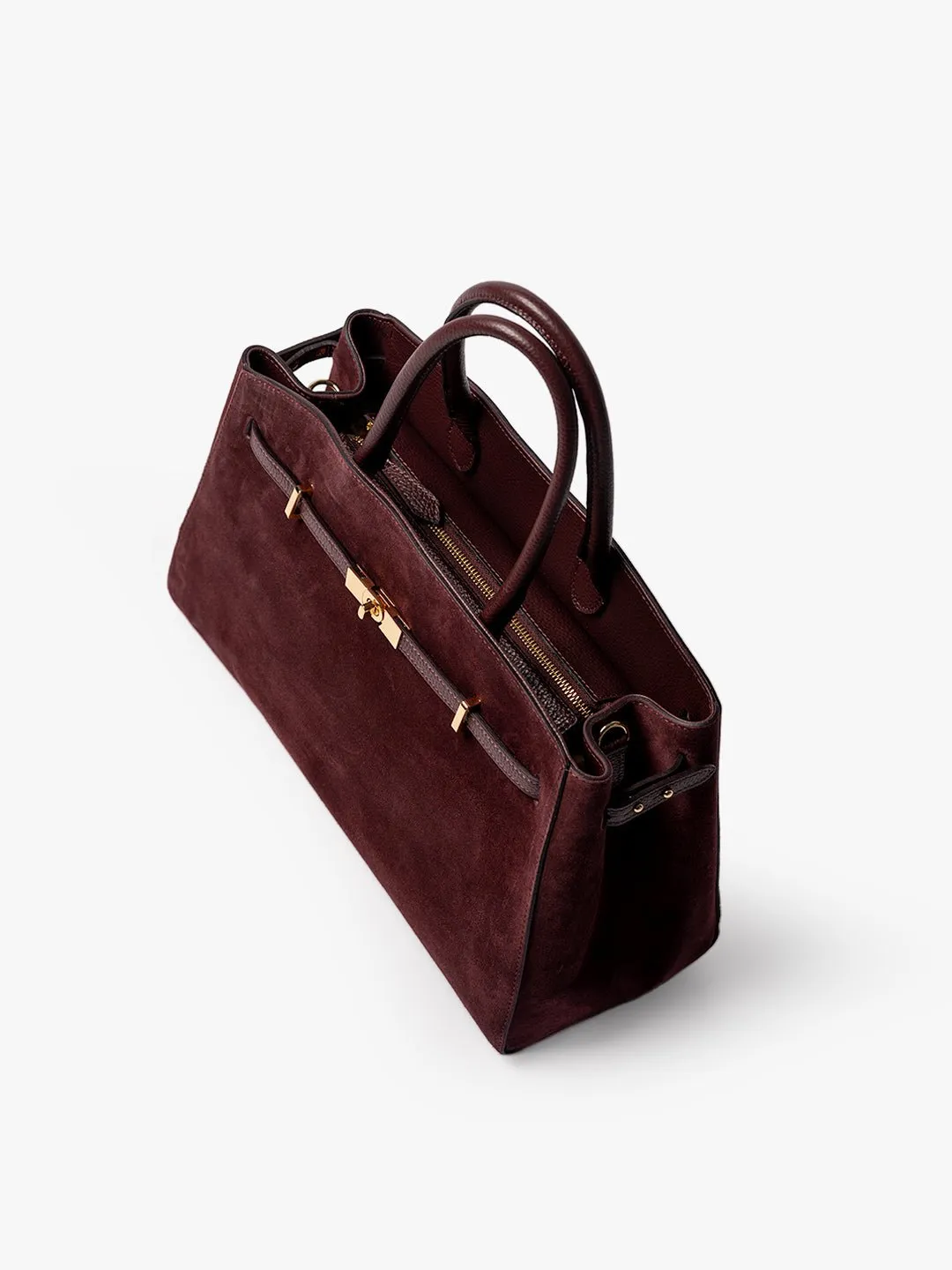TOTE DIVA in Suede Bordeaux sold by MADBAG product image thumbnail 4