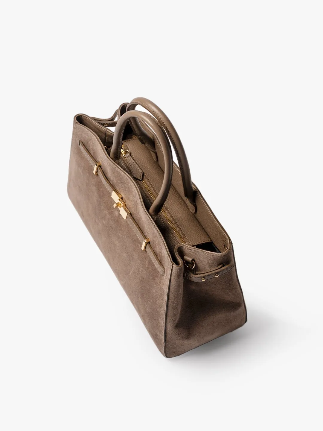 TOTE DIVA in Suede Toupe sold by MADBAG product image thumbnail 3