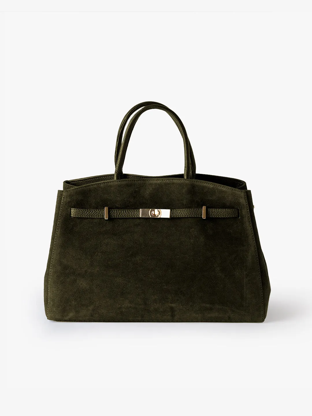 TOTE DIVA in Suede Olive Green sold by MADBAG