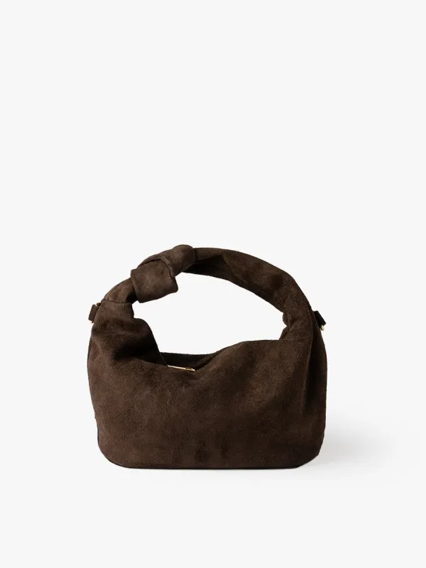 LUNA NODO in Suede Dark Moka sold by MADBAG