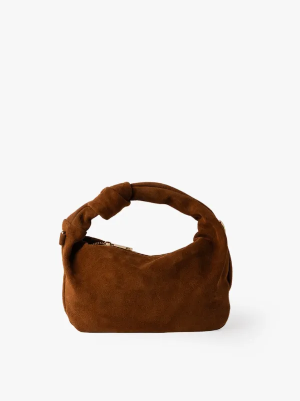 LUNA NODO in Suede Brown sold by MADBAG