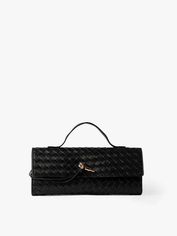 CLUTCH in Leather Black sold by MADBAG