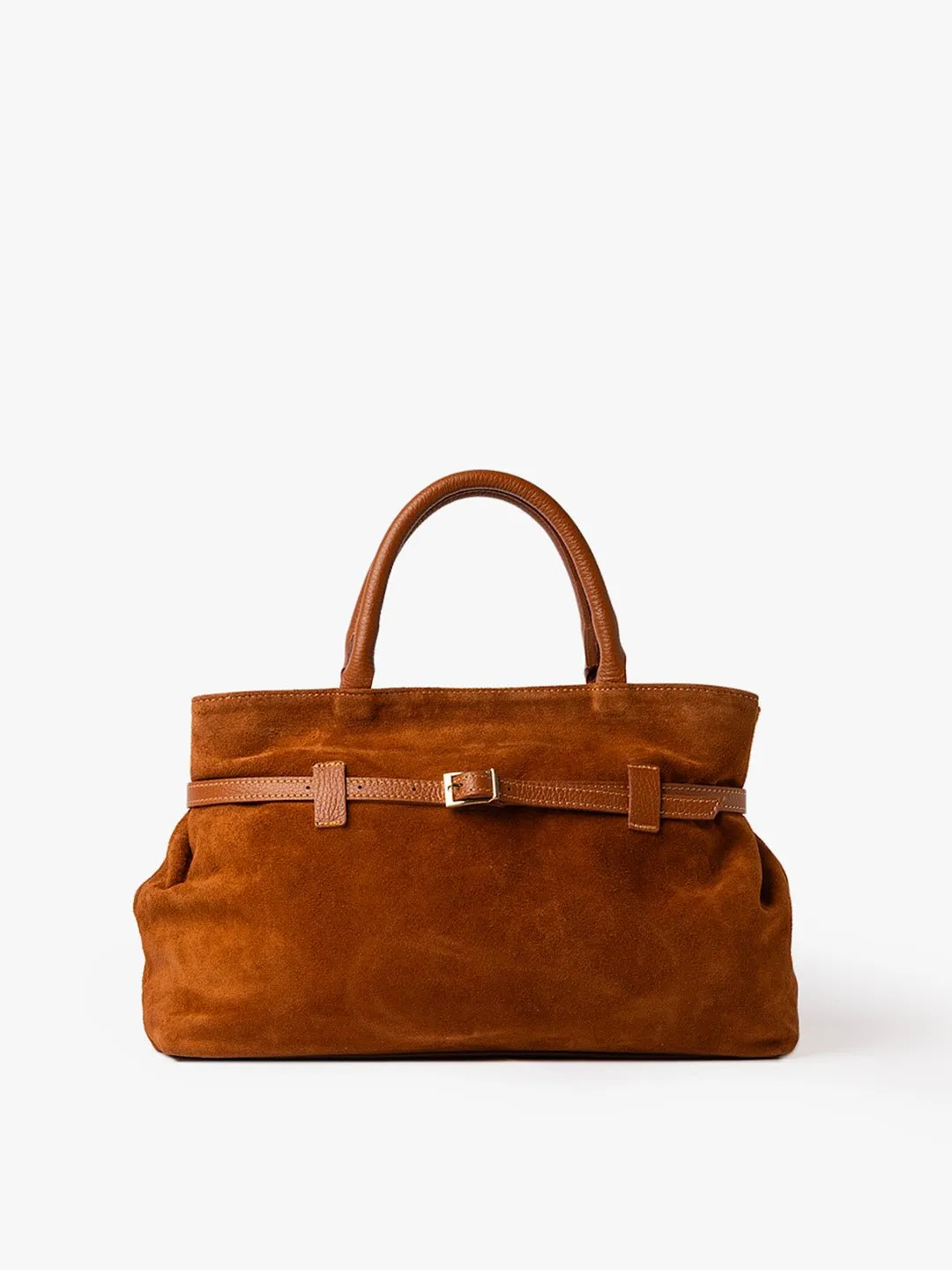 MEDIUM BELLUCCI in Suede Camel sold by MADBAG