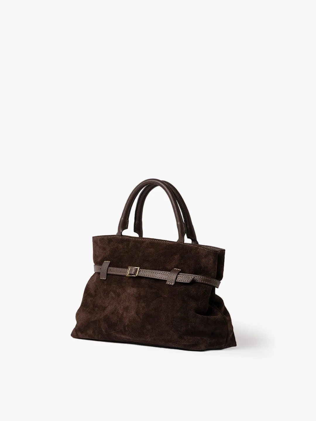 MEDIUM BELLUCCI in Suede Dark Moka sold by MADBAG product image thumbnail 2