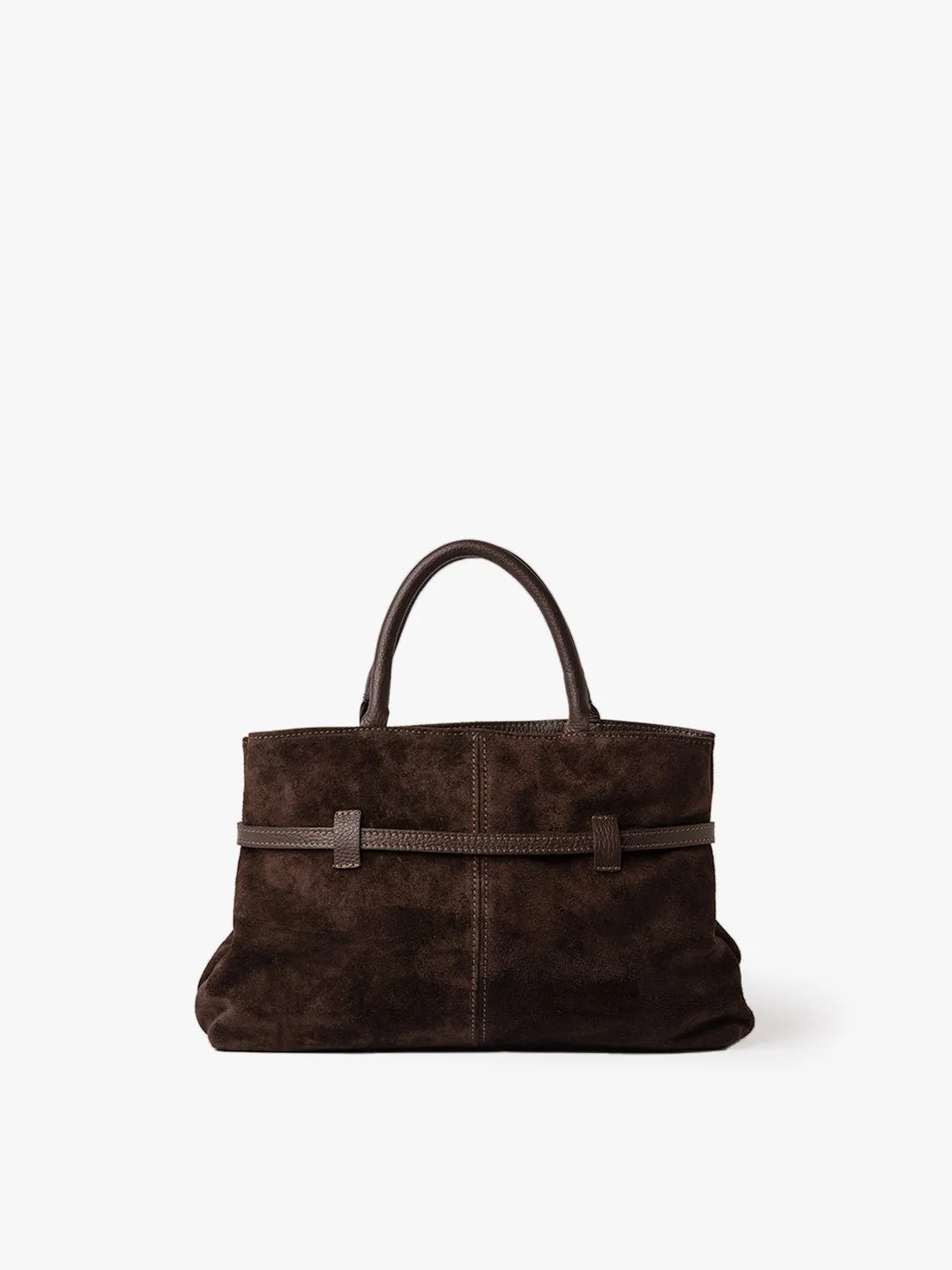 MEDIUM BELLUCCI in Suede Dark Moka sold by MADBAG product image thumbnail 4