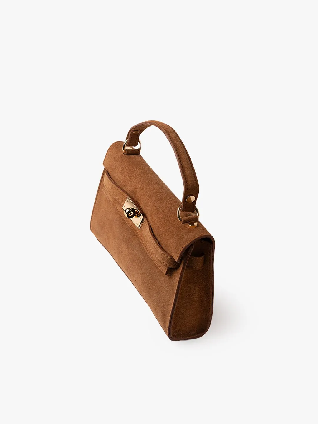 CLUTCH CITY in Suede Camel sold by MADBAG product image thumbnail 2