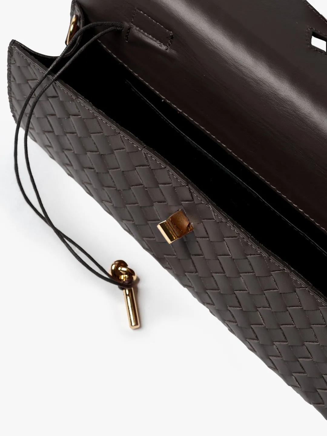 CLUTCH in Leather Chocolate sold by MADBAG product image thumbnail 4